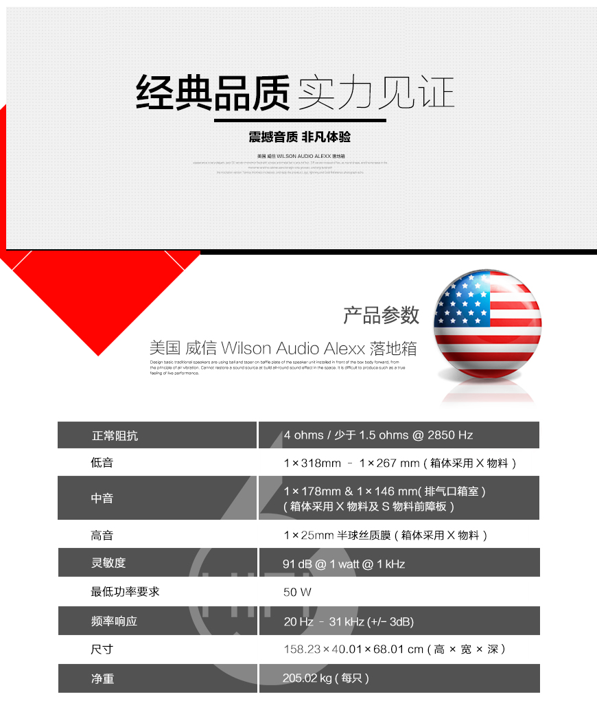 美国威信 Alexx,Wilson Audio Alexx,美国威信Wilson Audio 落地箱