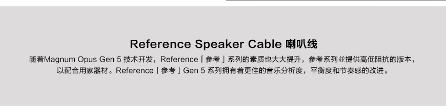 美国天仙配,Transparent,Reference Gen-5,喇叭线