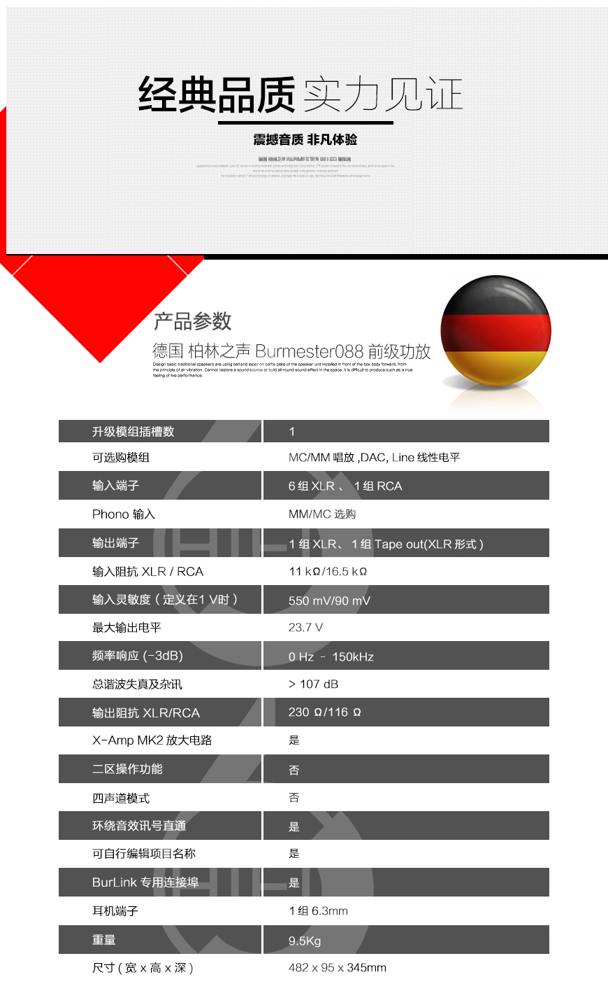 Burmester 088,德国柏林之声Burmester 088 前级,德国柏林之声Burmester HIFI功放