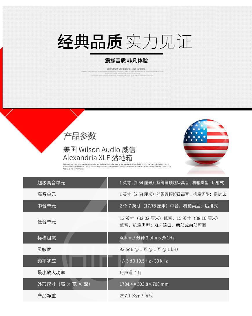威信 Alexandria XLF 落地箱,Wilson Audio Alexandria XLF,威信Wilson Audio 音箱