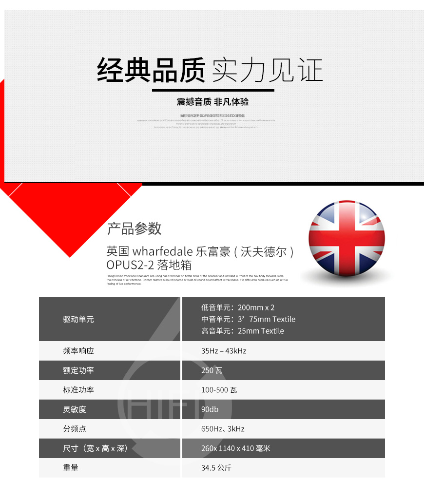 wharfedale OPUS2-2,乐富豪 沃夫德尔 OPUS2-2 落地箱,乐富豪音箱