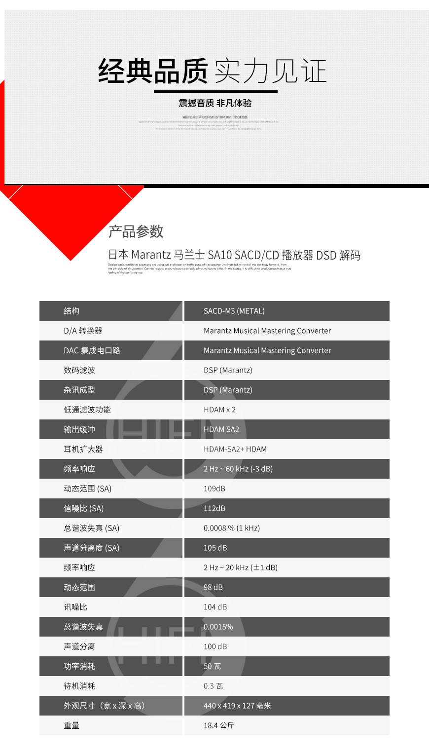 Marantz SA10,马兰士 SA10 CD/SACD播放器,马兰士CD机