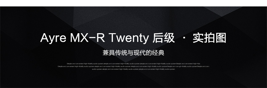 艺雅MX-R Twenty,Ayre MX-R Twenty,艺雅单声道后级