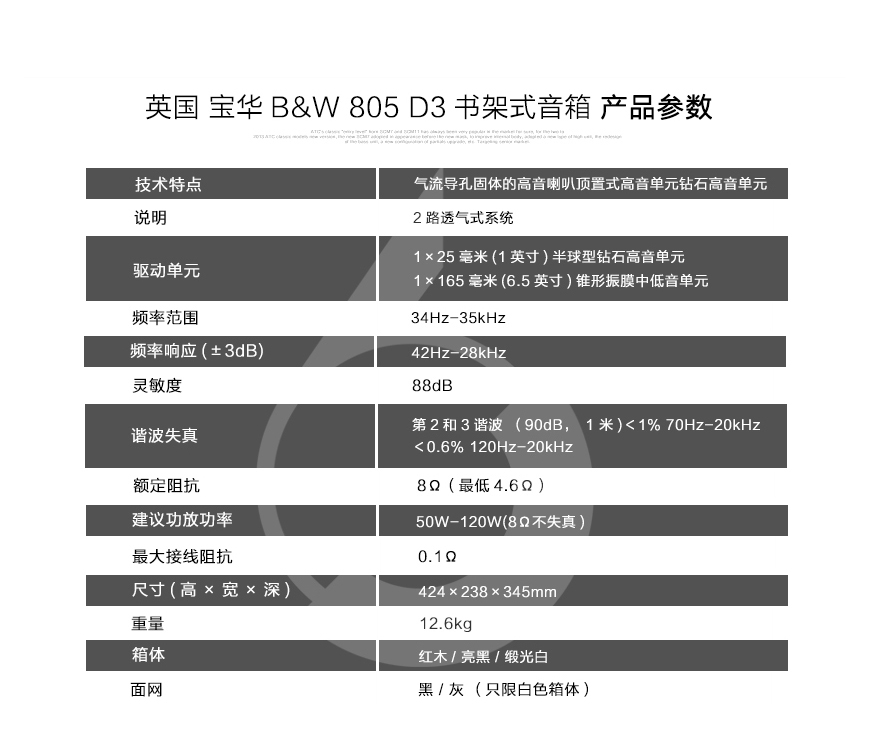 宝华韦健805D3,宝华805D3 书架箱,宝华音箱