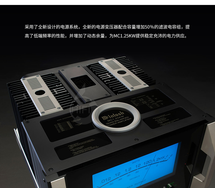 麦景图MC1.25KW 单声道后级,McIntosh MC1.25KW,麦景图功放