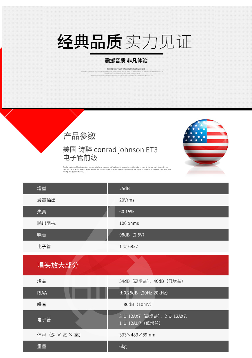 诗醉ET3,conrad johnson ET3,诗醉功放