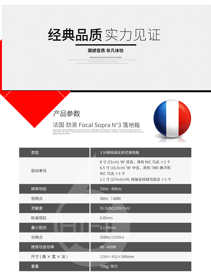 劲浪Sopra N3,Focal Sopra N3,劲浪音箱