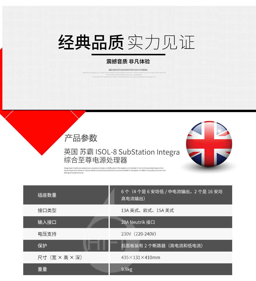 苏霸SubStation Integra,ISOL-8 SubStation Integra,苏霸综合至尊电源处理器,滤波器