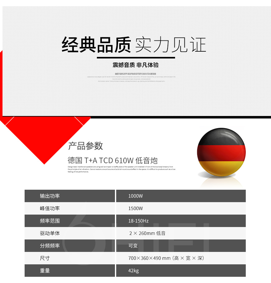 T+A TCD 610W 低音炮,T+A TCD 610W,TCD 低音炮