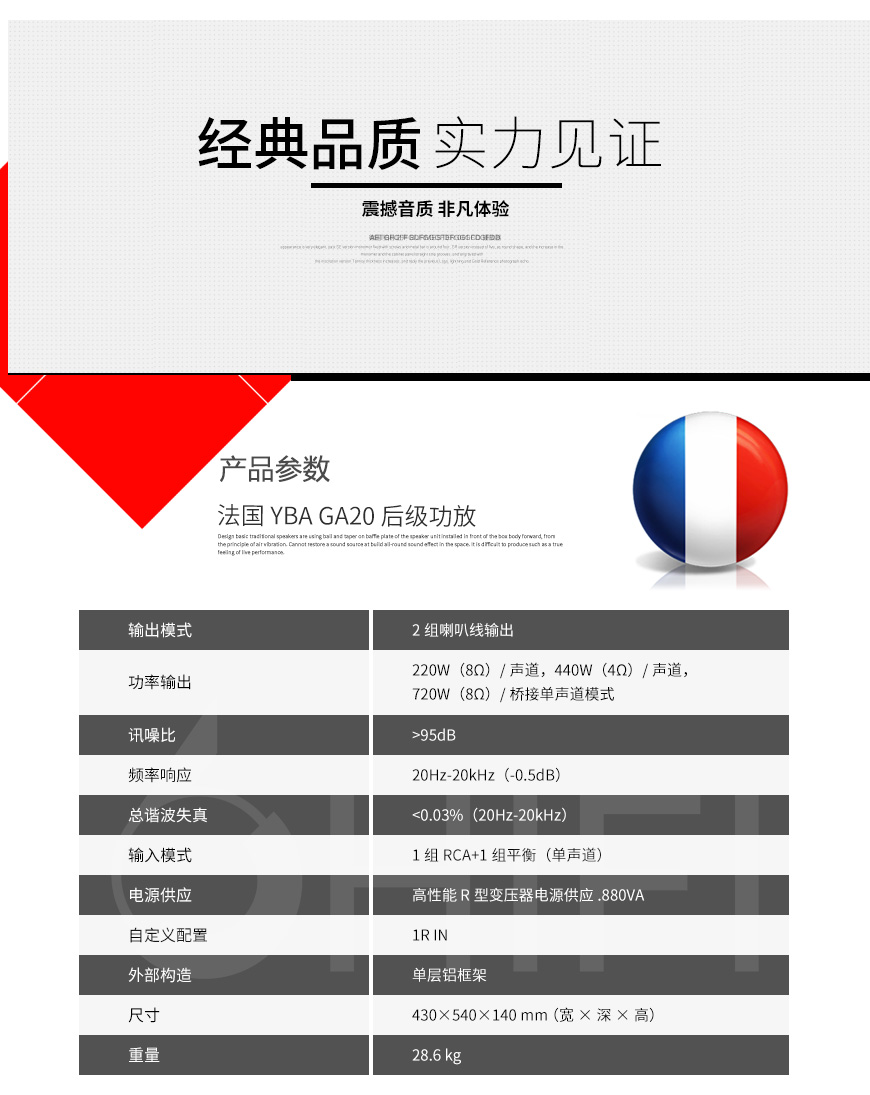 YBA GA20 后级功放,YBA GA20