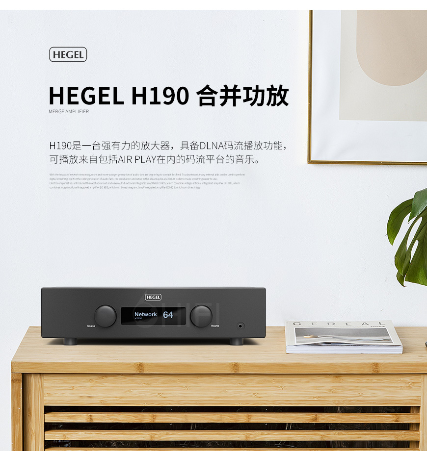 HEGEL H190 合并功放,音响哲学 H190 合并功放