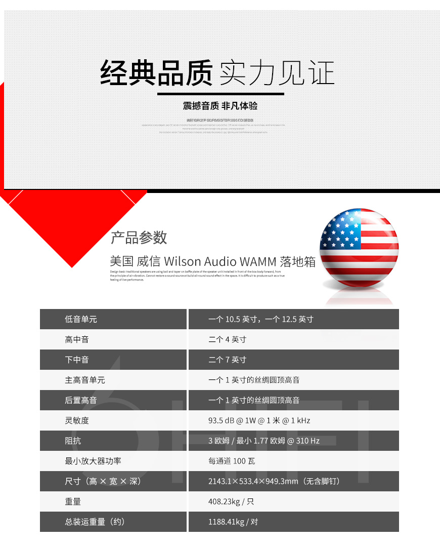 美国 威信 Wilson Audio WAMM 落地箱,威信 WAMM 落地箱,美国 Wilson Audio WAMM,美国 威信