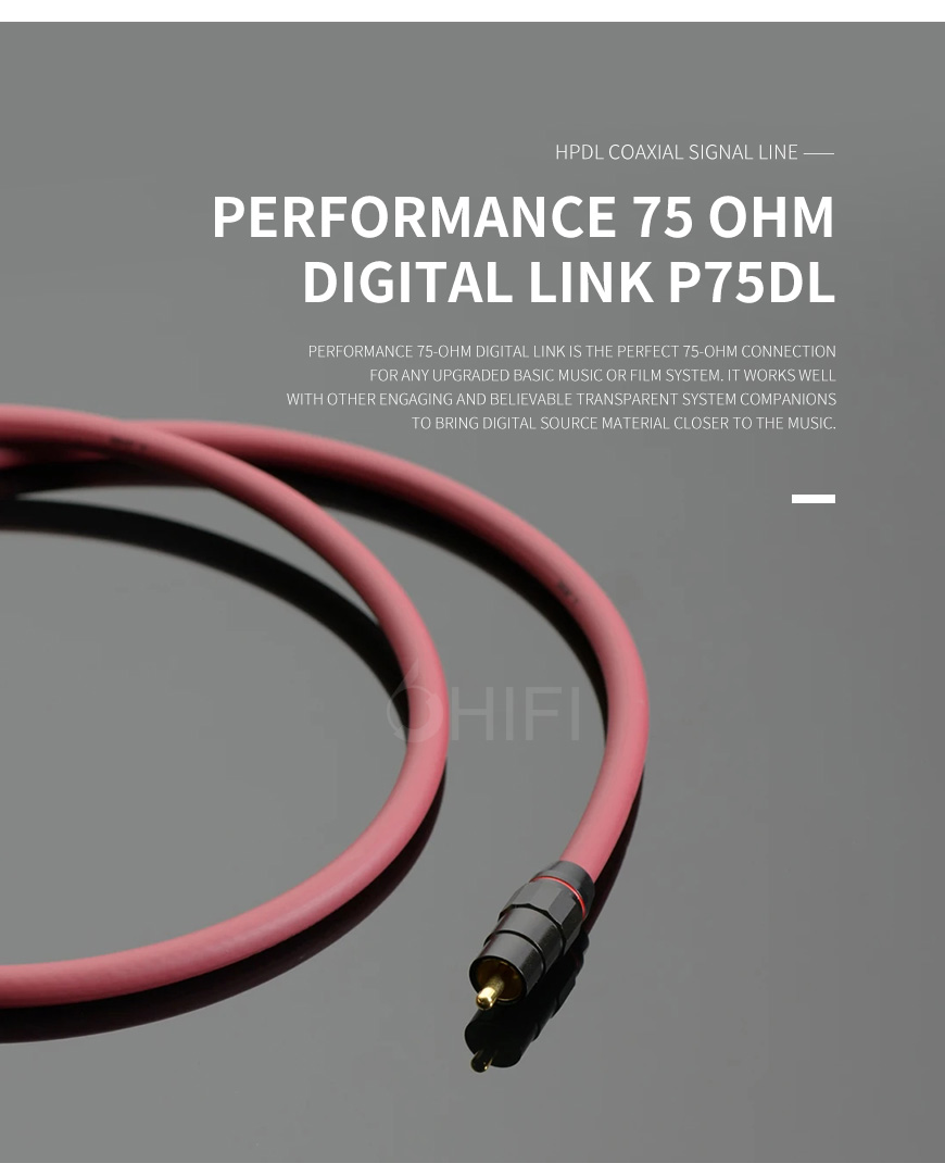 美国 Transparent 天仙配 Performance 75 Ohm Digital Link P75DL 同轴信号线 数码线