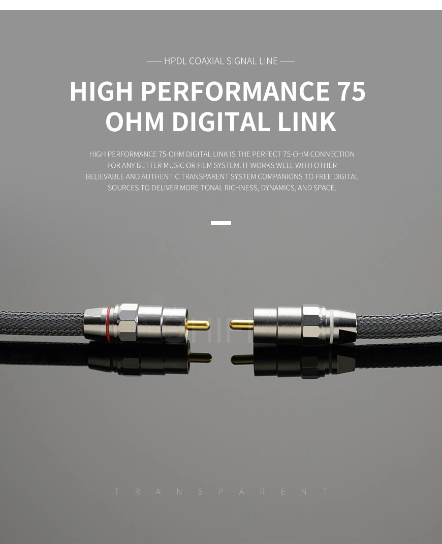 美国 Transparent 天仙配 High Performance 75 Ohm Digital Link HPDL同轴信号线 数码线