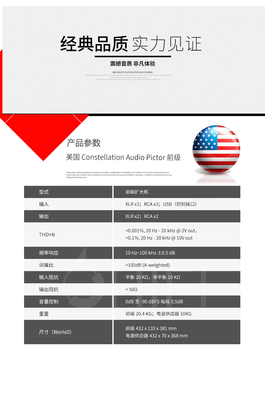 美国Constellation,Constellation,群星荟萃, Pictor,Pictor书架座,前级,功放,书架座