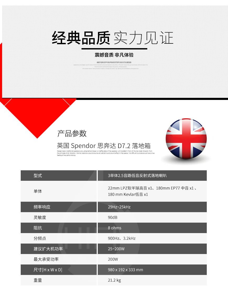 英国,Spendor思奔达,Spendor,思奔达,D7.2,落地箱