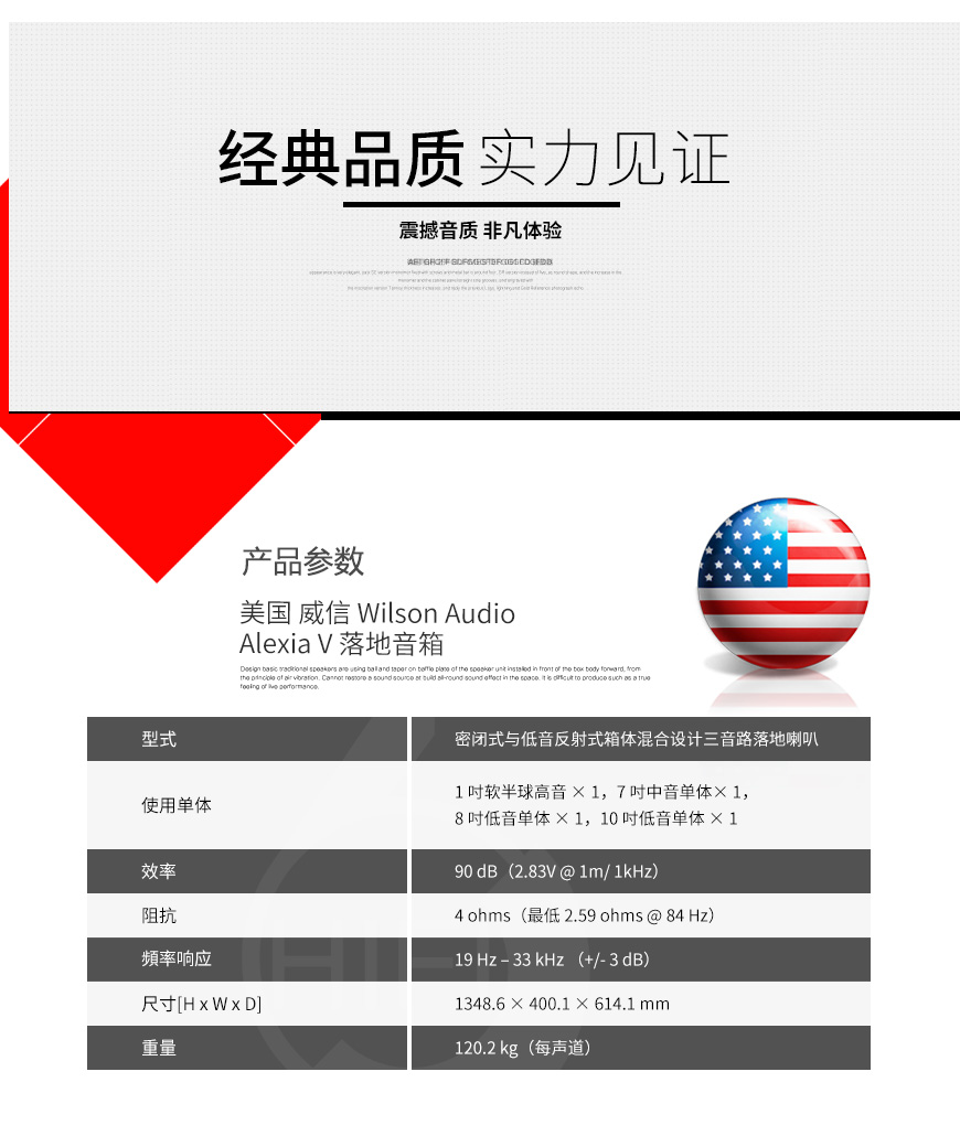 美国,威信 Wilson Audio,威信,Wilson Audio,Alexia V,落地音箱,落地箱