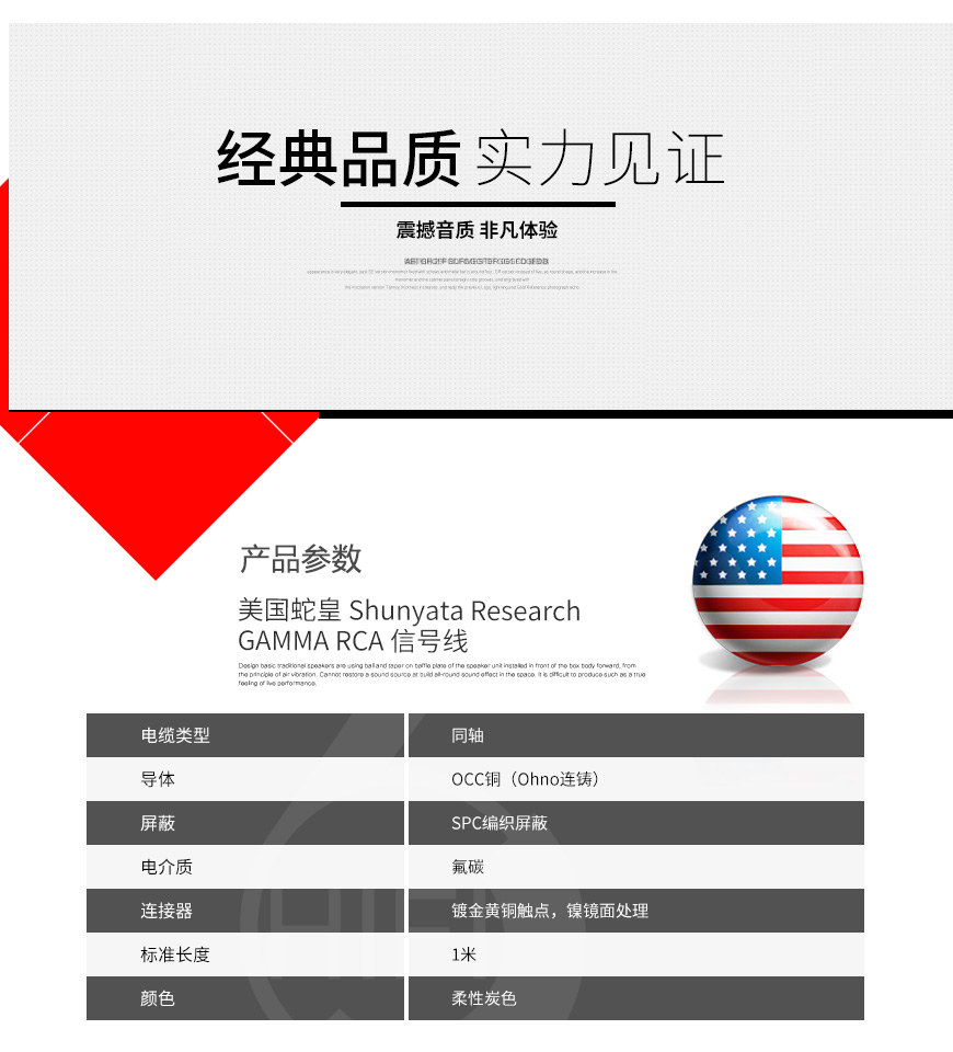 美国蛇皇,Shunyata Research,GAMMA,RCA信号线