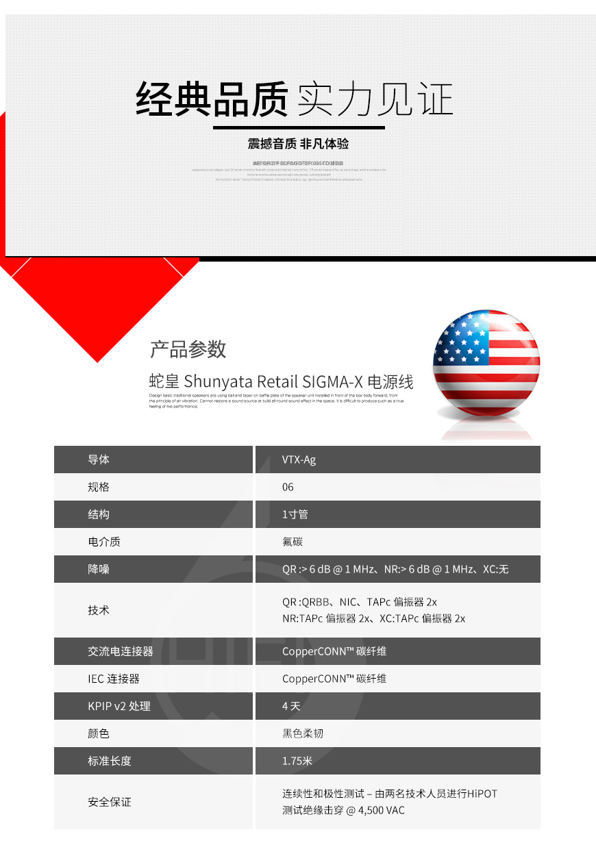 美国 蛇皇,Shunyata Retail,线材